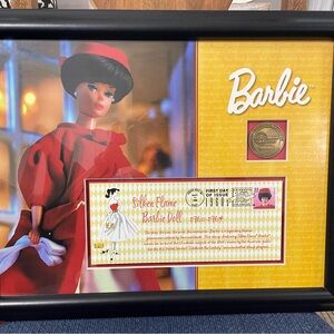 Postmark Gallery, Barbie First Day of Issue frame artwork.